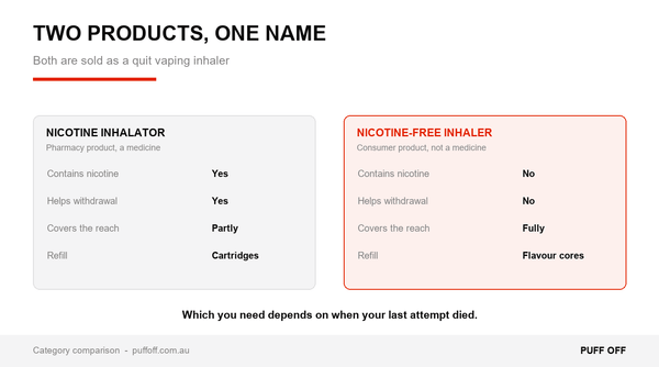 Quit Vaping Inhalers: The Two Types and Which One You Need - Puff Off